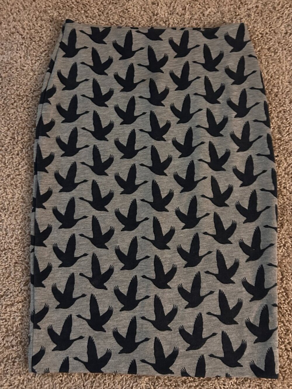 H&M Bird Print Pencil Skirt Women’s Size M Like New